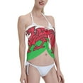 thumbnail image 3 of Womens Welsh Flag Coverups Beach Short Sarong Sheer Chiffon Cover Up Bikini Wraps, 3 of 7