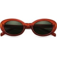 thumbnail image 4 of FEISEDY Sunglasses Womens, Retro Oval Cateye Sun Glasses Men, Small 90s Style B4128, 4 of 13
