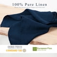 thumbnail image 5 of 100% Linen Tea Towels 14 x 28 Inch Kitchen Dish and Hand Towels Set of 4 - Navy, 5 of 7