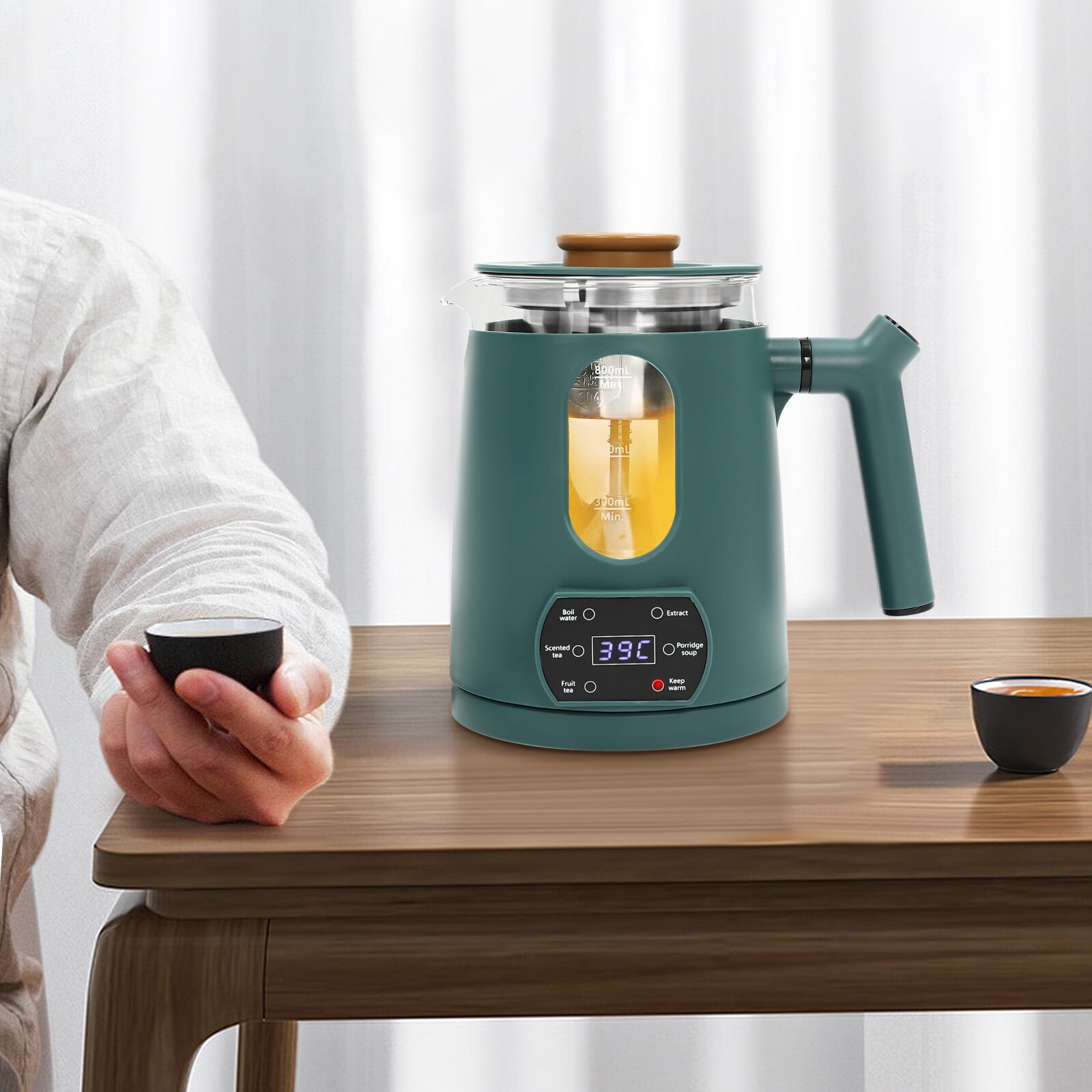 Temperature Control Electric Tea Kettle,Rapid Boiling Removable Infuser for Homes, Offices,Restaurants,Coffee Shop