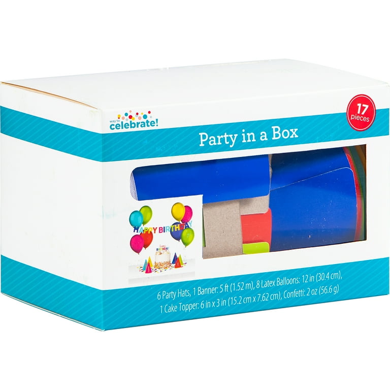 Birthday Party Supplies Kit, 17 Count, Multicolor for