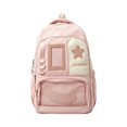 thumbnail image 2 of Star Accent Ita Backpack with Pin Display Mesh, Ita Bag for Women, Large Capacity Cotton-Polyester Pin Trading Backpack, Matte Texture Display Bag for Modern Hobbyists, 2 of 9