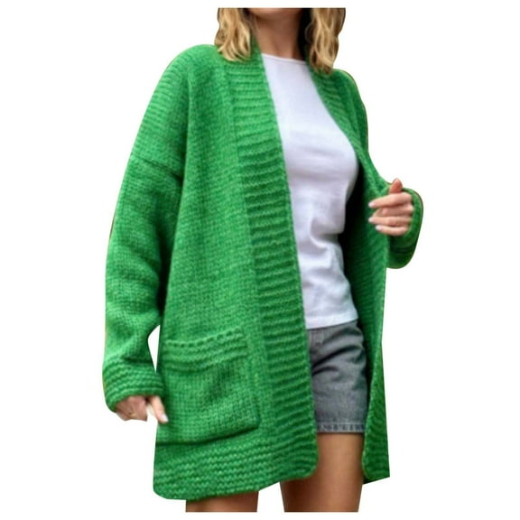 Women'S Cardigan Sweaters Knit Light Green Long Sweaters for Women Warm Sweaters Fall Outfit Casual Sweaters for Women