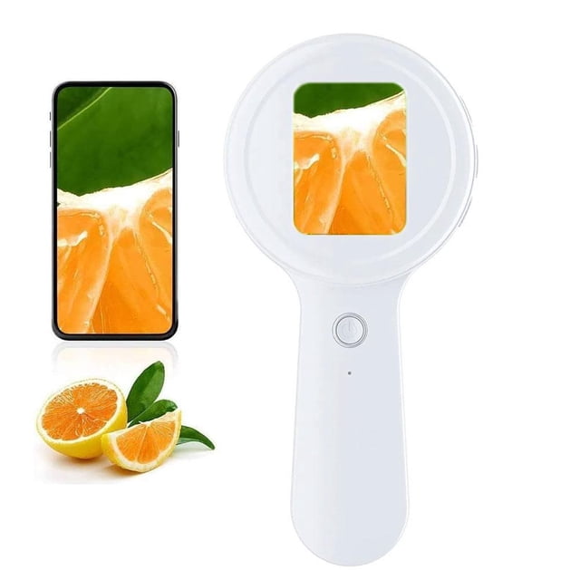Portable Digital Magnifying Glass, Handheld Digital Microscope with 200X Magnification for Adults Kids
