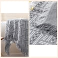 thumbnail image 4 of Unique Bargains Tablecloths with Tassel for Multiple Use Light Gray 35.4"x35.4", 4 of 6