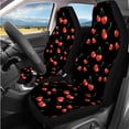 thumbnail image 2 of KUIFORTI Cow Print Car Seat Covers Set 14 Pcs with Steering Wheel Cover Auto Center Console Pad Seat Belt Pads Car Headrest Covers Stretch Polyester Fabric Cover for Cars, 2 of 7
