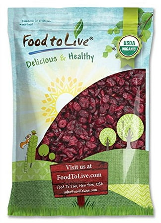 Organic Dried Cranberries, 10 Pounds – Non-GMO, Unsulfured, Bulk – by Food to Live