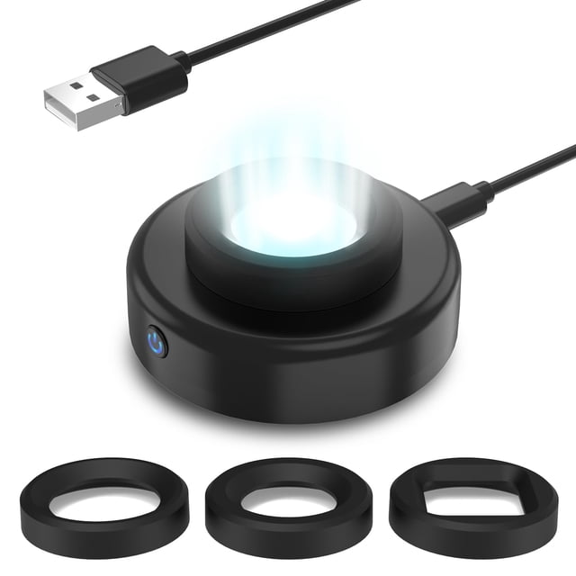 Cargador de reloj solar ECEEN de 8 horas de tiempo de apagado con 3 tapas, color negro