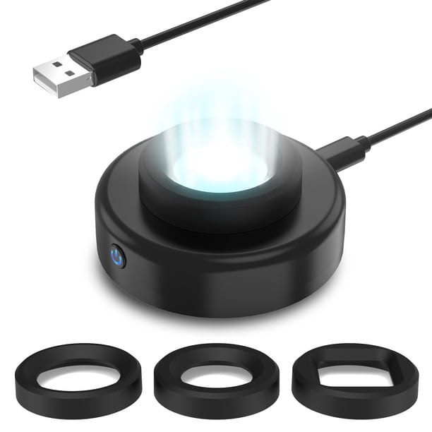 Cargador de reloj solar ECEEN de 8 horas de tiempo de apagado con 3 tapas, color negro