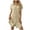 *2-Beige, variant on VBVC Women's Lapel Cotton Linen Shift Dress,Short Sleeves Mini Dress For Women,Ladies Button Down T-Shirt Dress,Orange,S-2XL