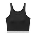 thumbnail image 6 of Meichang Crop Tank Top for Women with Shelf Bra Ribbed Tank Tops Sleeveless Crew Neck Basic Padded Yoga Cami Workout Crop Tank Tops, 6 of 6
