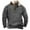 Grey, variant on AWZXDE Men's Solid Color Half Zip Stand Collar Sweatshirt, Warm Casual Pullover No Hood Grey,L