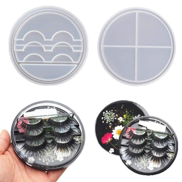 Molde De Soporte Para Pestañas, Bandeja De Exhibición De Pestañas De Silicona, Caja De Almacenamiento De Pestañas, Moldes De Epoxi seitruly HA034550-00