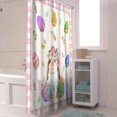 thumbnail image 6 of Easter Shower Curtain Easter Eggs Bunny Spring Flower Shower Curtains for Bathroom Decor Pink Plaid Bath Curtains Sets for Spring Easter Bathroom Decor Fabric Waterproof Small Stall 36" X 72", 6 of 6