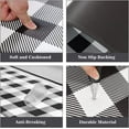 thumbnail image 4 of Kitchen Mats 2 PCS Anti Fatigue Kitchen Rugs Non Skid Waterproof Kitchen Floor Mat Cushioned Black and White Kitchen Rugs Farmhouse Comfort Standing Kitchen Mats for Floor, House, Sink, Office, 4 of 6