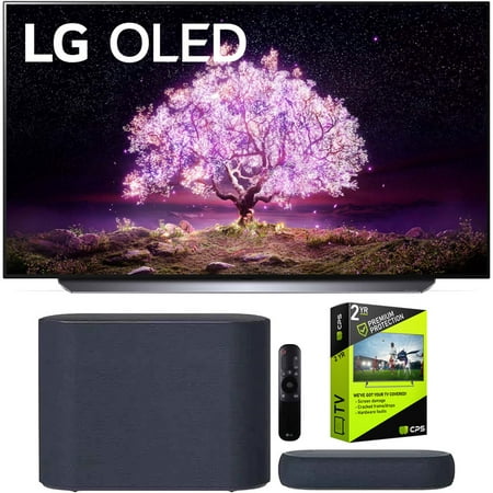 LG OLED77C1PUB 77" 4K OLED TV w/ AI ThinQ (2021) Bundle with QP5 Soundbar +Warranty
