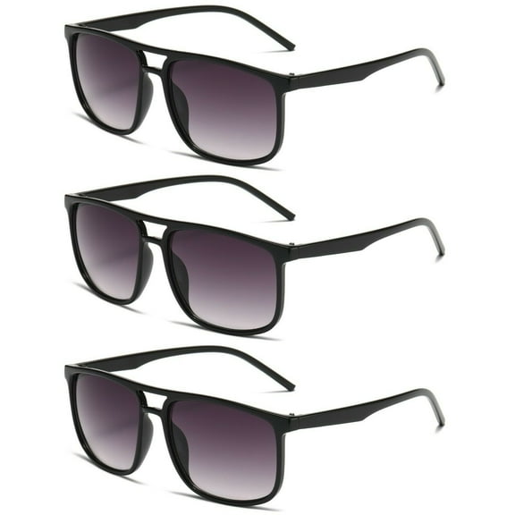3 Pairs Unisex Retro Aviator Sunglasses for Men Women Driving Outdoor Sports UV400