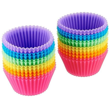 

Reusable Silicone Baking Cups Muffin Liners - Multicolor (24pcs)