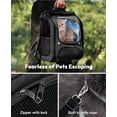 thumbnail image 4 of Cat Backpack Carrier with Bubble Window, Breathable Fabric, Ergonomic 3D Design, 12.6"L x 10.2"W x 16.5"H, Black, 4 of 14