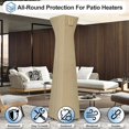 thumbnail image 4 of Housses Imperméables pour Chauffage de Patio Extérieur avec Fermeture Éclair et Sac de Rangement, Housse de Chauffage Robuste au Propane Antipoussière, Résistante aux UV et Coupe-Vent pour Chauffage sur Pied, 2 Paquets-90hx23lx23w Pouces Camel, 4 of 7