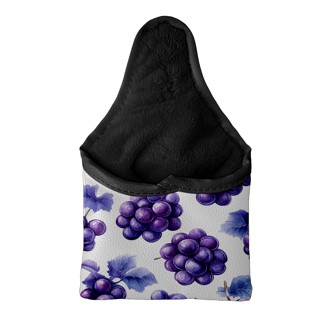 Golf Mallet Putter Cover Premium Leather Waterproof Golf Putter Head Cover with Magnetic Closure Grape