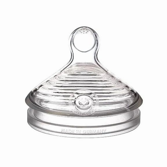 NUK Simply Natural Fast Flow Bottle Nipples, 2-Pack, Silicone