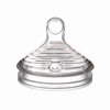 NUK Simply Natural Fast Flow Bottle Nipples, 2-Pack, Silicone