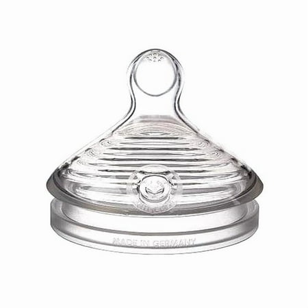 NUK Simply Natural Fast Flow Bottle Nipples, 2-Pack, Silicone