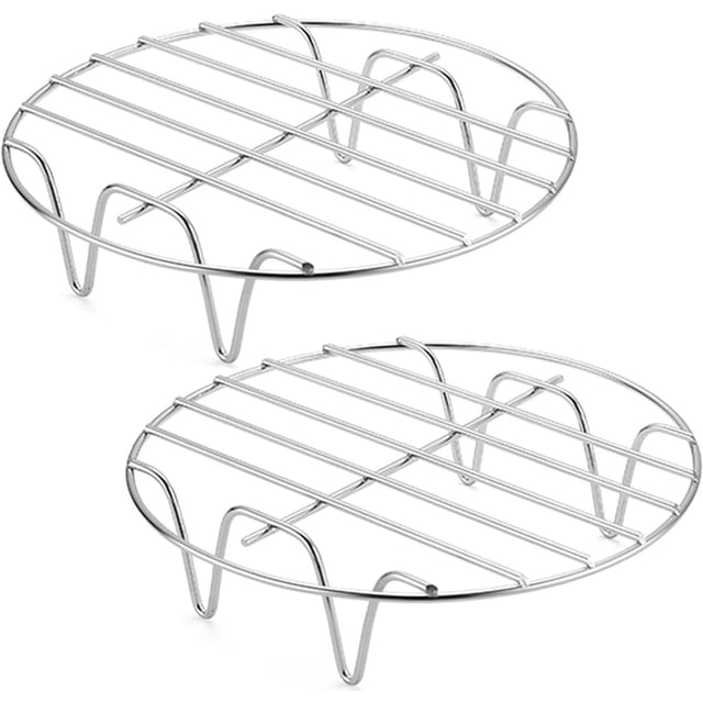 Oven Rack 25 CM - Round Stainless Steel - 5 cm high - Microwave Oven Rack - Cooking Utensils - Universal Oven Rack