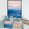 thumbnail image 2 of Designart 'Sunrise Glow On The Ocean Waves II' Nautical & Coastal Framed Canvas Wall Art Print, 2 of 5