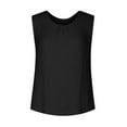 thumbnail image 5 of USSUMA Womens Summer Tops Cotton Linen Loose Tank Top T-Shirts for Women Trendy Loose Flowy Solid Womens Blouses and Tops Dressy Sleeveless Round Neck Tunic Plus Size Shirts for Women, 5 of 8