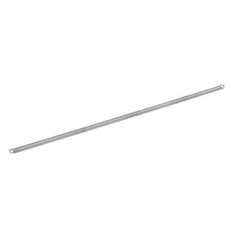 Stainless Spring Wire - 1mmx6mmx300mm 304 Stainless Steel Wire Extension Tension Spring Silver Tone