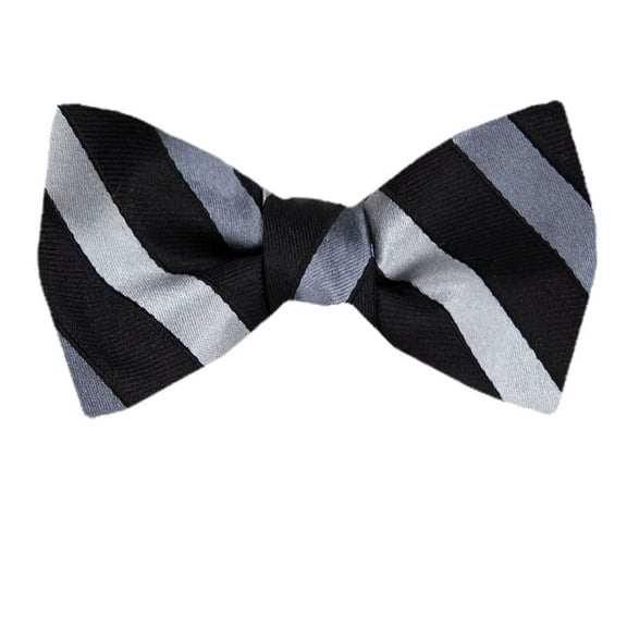 Men's Black Silk Self Tie Bowtie Tie Yourself Bow Ties
