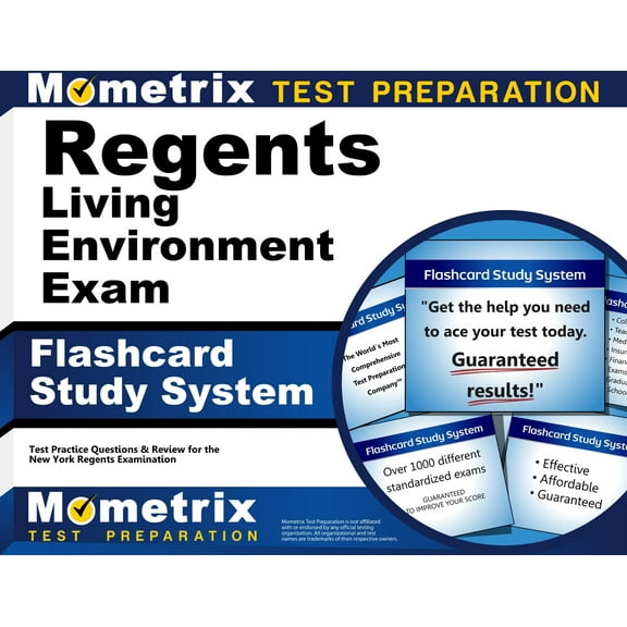 Regents Living Environment Exam Flashcard Study System: Regents Test Practice Questions & Review for the New York Regents Examinations