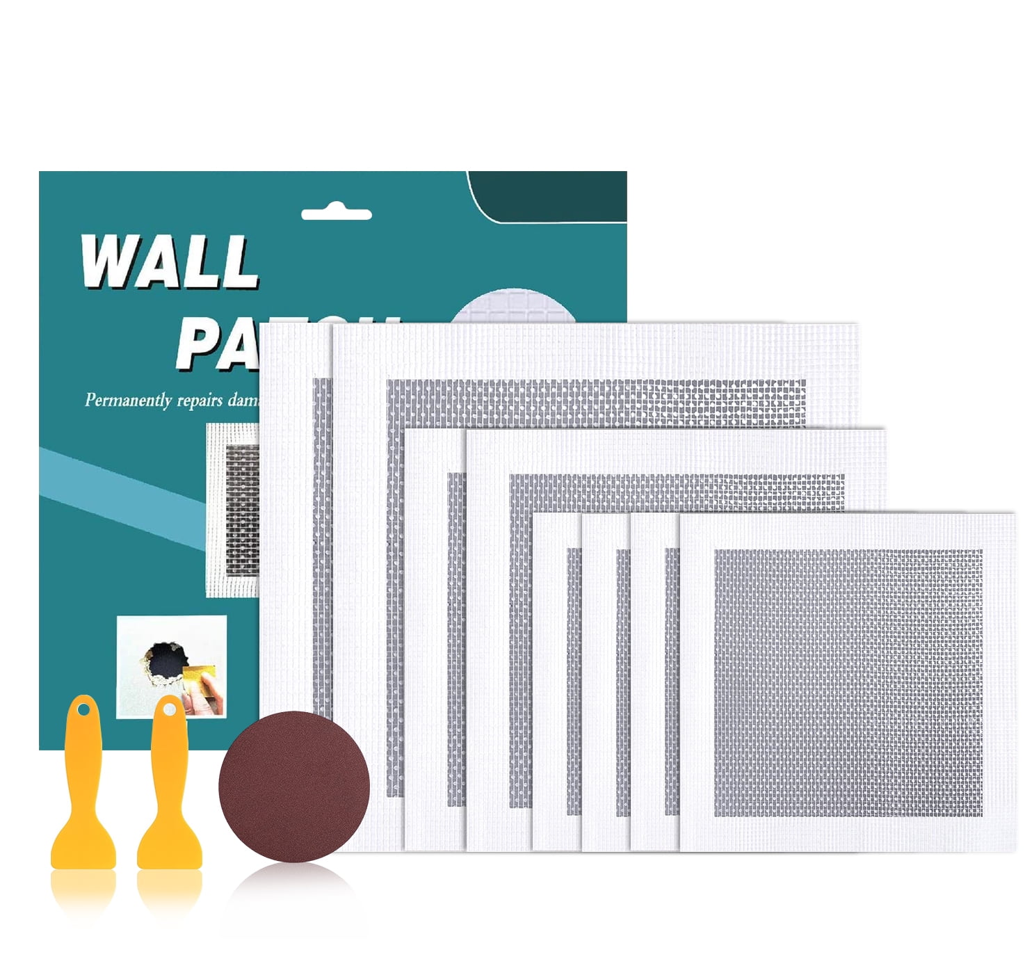 Drywall Repair Kit 15 Pack,4/6/8 inch Aluminum Wall Repair Patches with