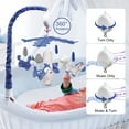 thumbnail image 3 of IFOYO Upgraded Musical Mobile for Crib, Baby Crib Mobile, Hanging Rotating Toys, Woodland Nursery Decor, Digital Music Box with 3 Modes, 12 lullabies, Blue, 3 of 7