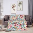 thumbnail image 7 of KLL Fleece Blanket Plush Throw Blanket Trendy Floral Design ,Soft Fuzzy Cozy Flannel Blanket for Couch Sofa Bed.(50"x40" ), 7 of 7