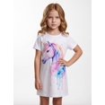 thumbnail image 2 of Comfortable Elegant Short Sleeve Summer Dress for Girls Slim-Fit Casual Dress Round Neck Girls Age 5-13, 2 of 6