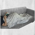 thumbnail image 6 of Saying Soft Flannel Fleece Throw Blanket, Country Style House Trees Sketch Illustration Its a Day Words, Cozy Plush for Indoor and Outdoor Use, 60" x 80", Lavender and White, by Ambesonne, 6 of 6