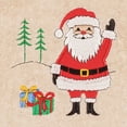thumbnail image 2 of Linum Home Christmas Waving Santa Embroidered Beige Turkish Cotton Hand Towel, 2 of 3