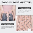 thumbnail image 6 of Pink Cow Bell Pattern Apron-Garden Aprons for Women with Pockets-Cotton Linen Waterproof Kitchen Cooking Gardening Aprons Adjustable for Kitchen,Cooking,BBQ and Salon 33x27 Inch, 6 of 7