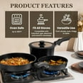 thumbnail image 3 of 20 Pcs Non Stick Cookware Set with Detachable Handles, Non Toxic Induction RV Kitchen Cooking Set, Dishwasher Safe, 3 of 6
