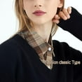 thumbnail image 2 of LoudSung False Collar Detachable Blouse Fake Collar Half Shirts Collar Plaid Designed Cotton Top Elegant for Women Girls, 2 of 7
