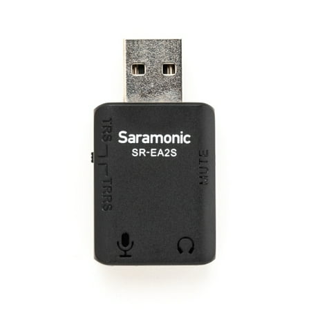 UPC: 6971008028355 | SR-EA2S USB Audio Interface w/ 3.5mm TRS or TRRS Mic Input  Headphone Out Mute for Computers  More