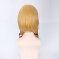 thumbnail image 3 of Peluca para cosplay, rubia, rizada, doble cola, 30 cm, resistente al calor, 3 of 3