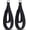 Black, variant on Double Loop Pilates Reformer Straps, Soft D-Ring Pilates Loops Accessories, Comfortable Tonal Fitness Loop Straps for Legs Arms Core Stretching, Ideal for Home Gym Body Balance Reformer Workouts