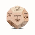 thumbnail image 2 of Paquete de 1. Dados de madera IVW para regalos de San Valentín, juegos de cita nocturna y tablero para parejas - Dado D12 de doce caras con veta de madera original para juegos de rol de mesa (RPG), 2 of 5