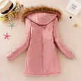 thumbnail image 3 of Jiyugala Women's Overcoat Warm Thickened Overcoat Warm Trendy Winter Fashion Lined Hooded Snow Outwear Coat Jacket, 3 of 8
