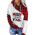 thumbnail image 1 of Moda mujer Casual con capucha Slim Navidad estampado Plaid Tops Sudadera con capucha Pompotops gfhjh23192, 1 of 8