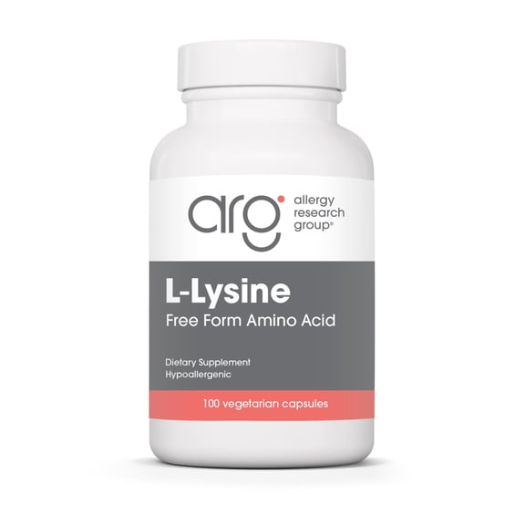 ARG L-Lysine - Delivers 500 mg Free-Form Amino Acid - Supports Calcium Absorption, Bone Health & Cellular Function - 50 Servings - 100 Capsules